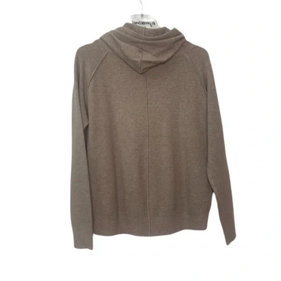 New Elan Nordstrom’s Mauve Ribbed Knit Pullover Hooded Soft Sweatshirt - Picture 4 of 12